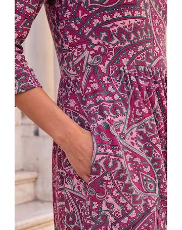 Roman Petite Paisley Pocket Midi Dress