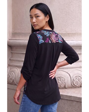 Roman Floral Puff Print Stretch Shirt