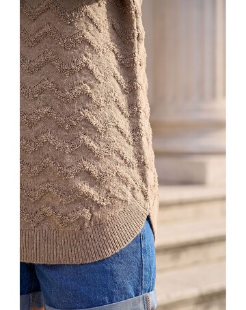 Roman Shimmer Curved Hem Jumper