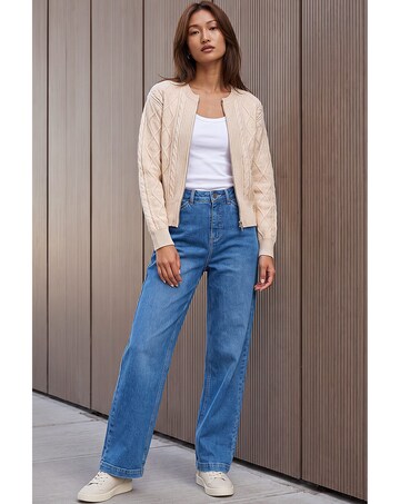 Roman Knitted Cable Bomber