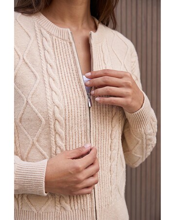 Roman Knitted Cable Bomber
