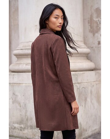 Roman Petite Faux Suede Pocket Jacket
