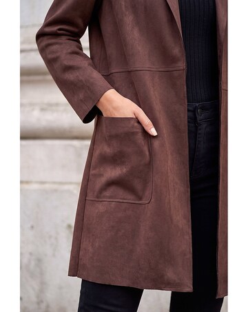 Roman Petite Faux Suede Pocket Jacket
