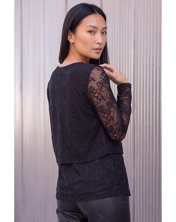 Roman Lace Layered Hem Top
