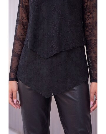 Roman Lace Layered Hem Top