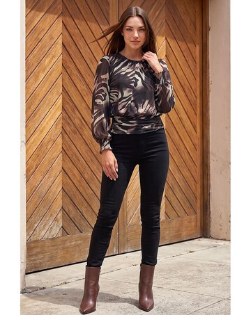 Roman Petite Mesh Blouson Top