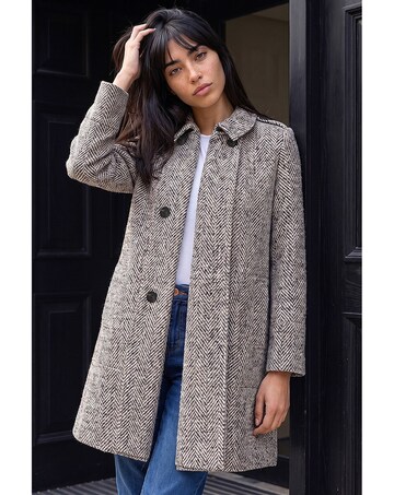 Roman Petite Collar Double Breasted Coat