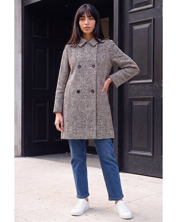 Roman Petite Collar Double Breasted Coat