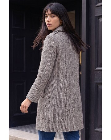Roman Petite Collar Double Breasted Coat