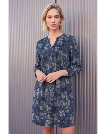 Roman Floral Chevron Dress
