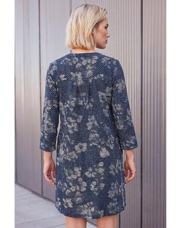 Roman Floral Chevron Dress