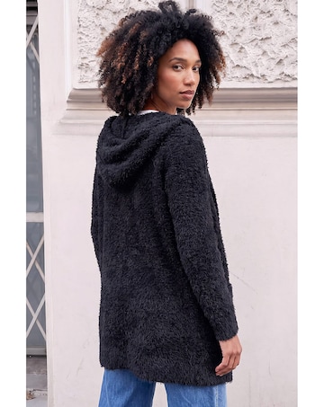 Roman Fluffy Hooded Cardigan