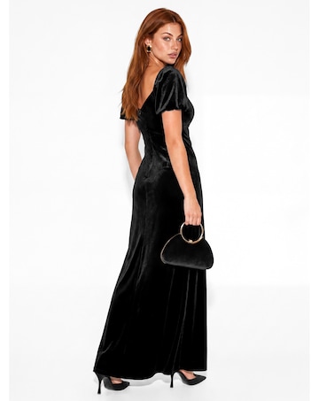 Maya Deluxe Velvet Ruffle Dress