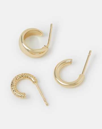 Accessorize 3pk Gold Hoop Earrings