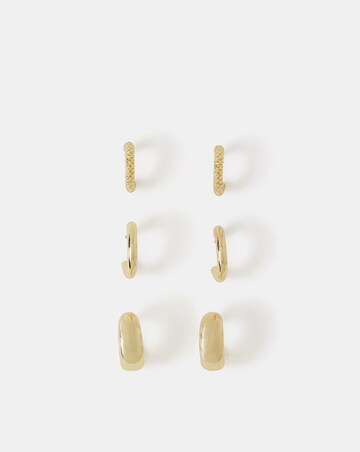 Accessorize 3pk Gold Hoop Earrings