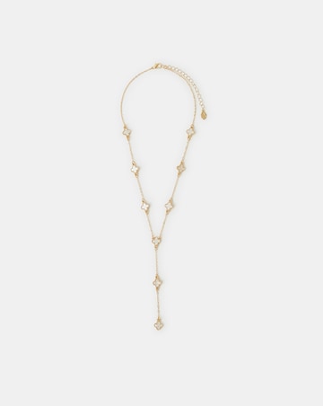 Accessorize Clover Lariat Necklace