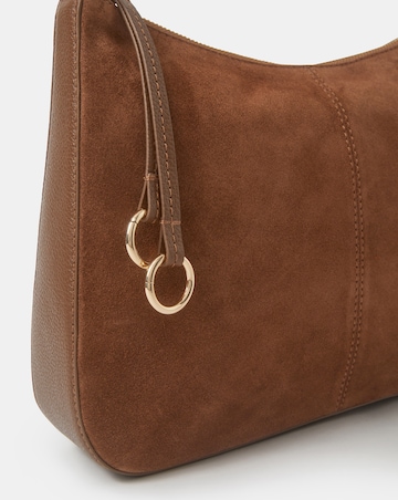 Accessorize Curved Suede Crossbody Bag