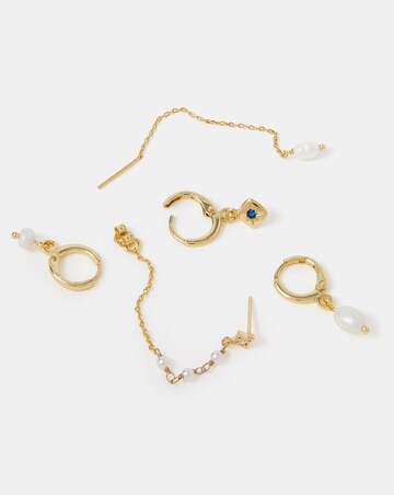Accessorize 5pk Gold MOP Earrings