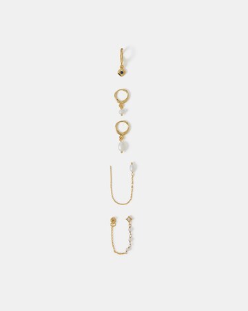 Accessorize 5pk Gold MOP Earrings