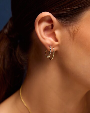 Accessorize 3pk Gold Twist Hoop Earrings