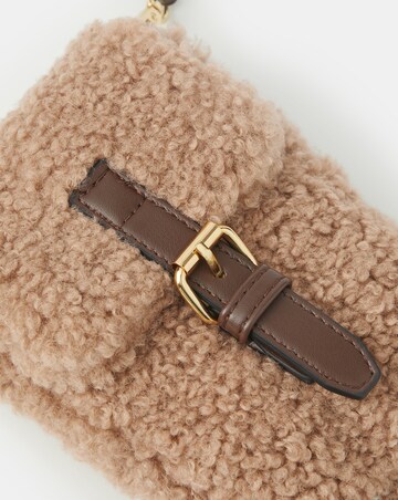 Accessorize Faux Shearling Phone Bag
