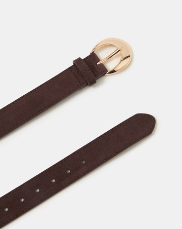 Accessorize Oval Buckle Suede Belt