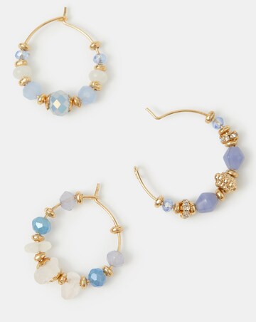 Accessorize 3pk Beaded Hoop Earrings