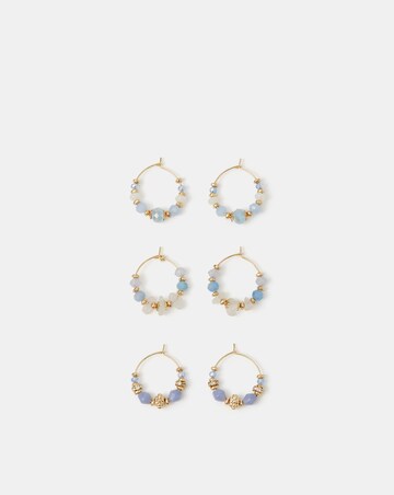 Accessorize 3pk Beaded Hoop Earrings