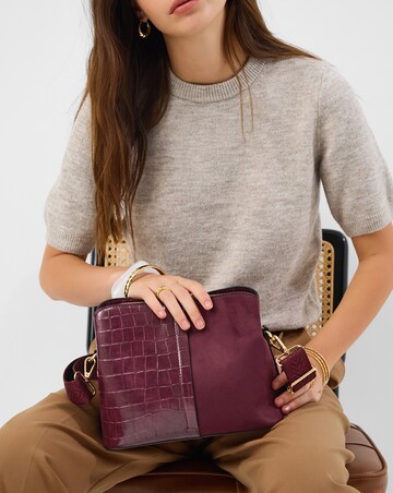 Accessorize Faux Croc Crossbody Bag