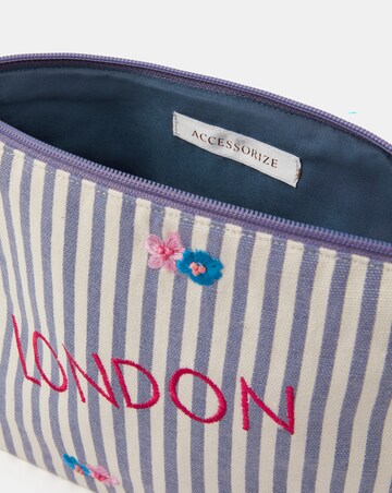 Accessorize London Stripe Make Up Bag