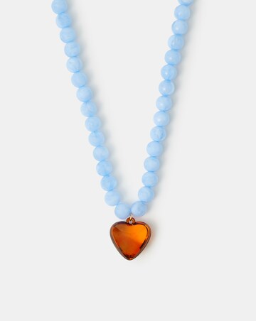 Accessorize Beaded Heart Necklace