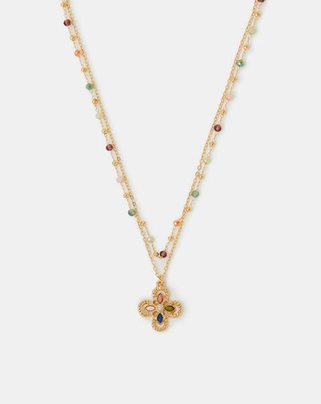 Accessorize 2pk Beaded Clover Necklaces