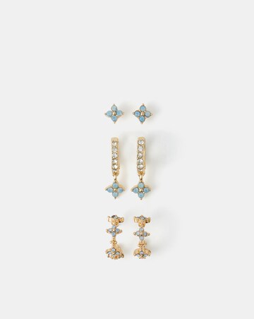 Accessorize 3pk Gem Cross Earrings