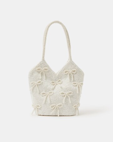 Accessorize Pearl Bow Beaded Bridal Bag