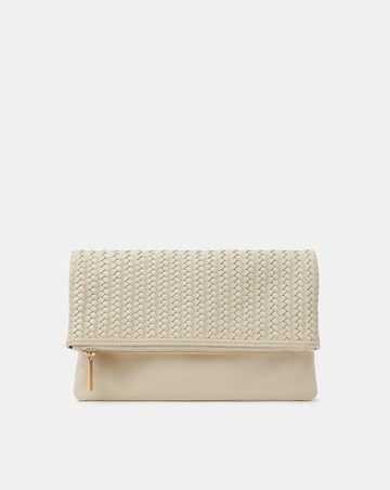 Accessorize Woven Leather Clutch Bag