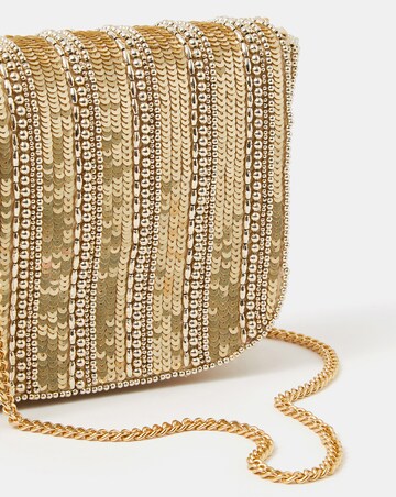 Accessorize Beaded Fold-Over Clutch Bag