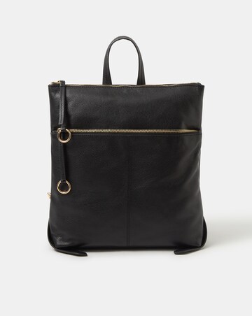 Accessorize Double Zip Leather Backpack