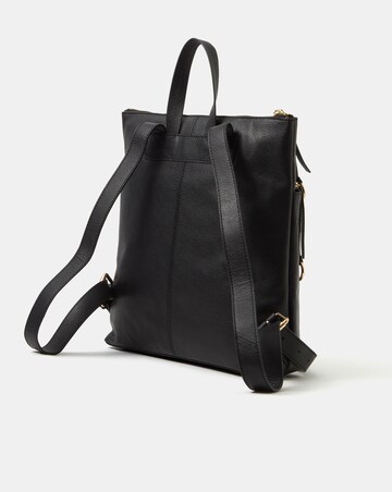 Accessorize Double Zip Leather Backpack