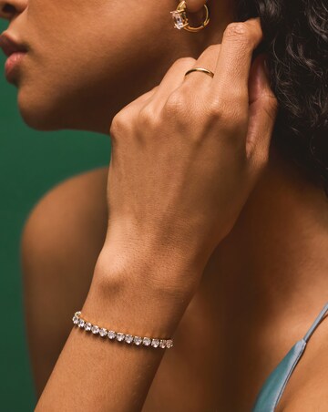 Accessorize Steel Tennis Bracelet