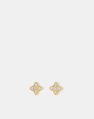 Accessorize Gold Clover Stud Earrings