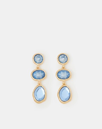 Accessorize Triple Gem Drop Earrings