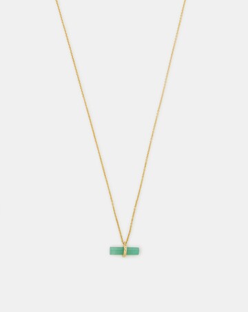 Accessorize Gold Stone T-Bar Necklace