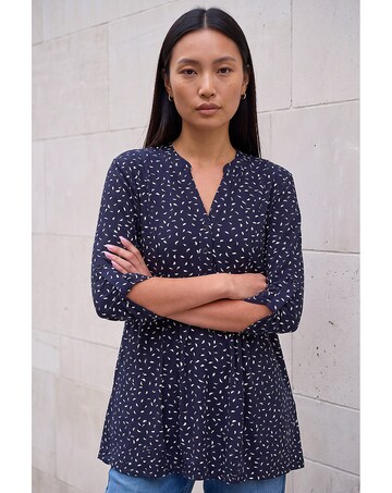 Roman Ditsy Spot Puff Print Tunic Top