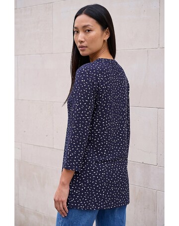 Roman Ditsy Spot Puff Print Tunic Top