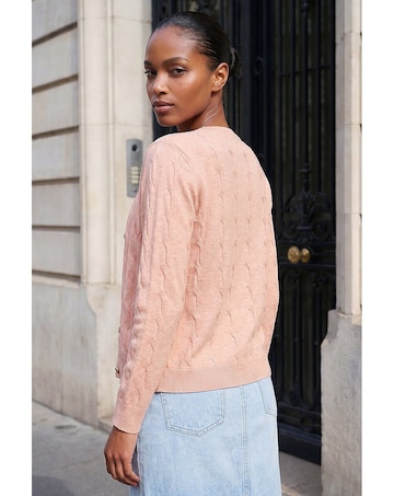 Roman Textured Cable Knit Cardigan