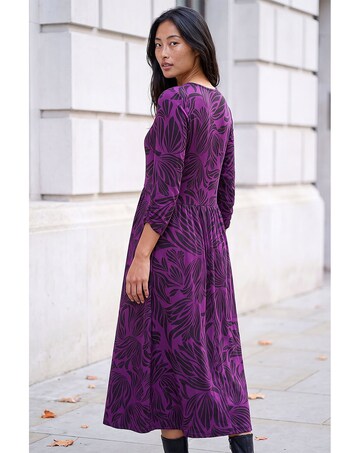 Roman Petite Swirl Stretch Midi Dress