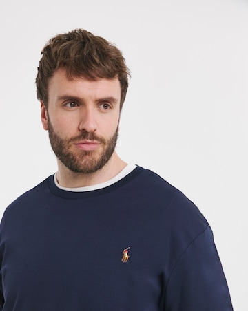Polo Ralph Lauren Navy Long Sleeve Soft Cotton T-Shirt