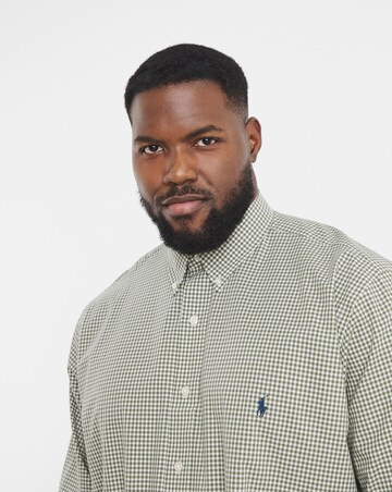 Polo Ralph Lauren Long Sleeve Gingham Stretch Poplin Shirt - Green Multi