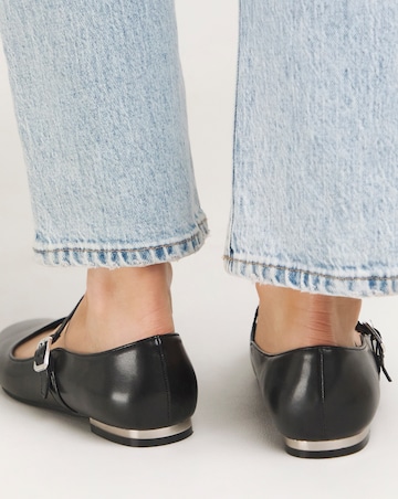 Emilie Mary Jane Stretch Strap Ballerina Shoes Wide E Fit Simply Comfort