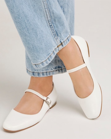 Emilie Mary Jane Stretch Ballerina Shoes Wide E Fit Simply Comfort